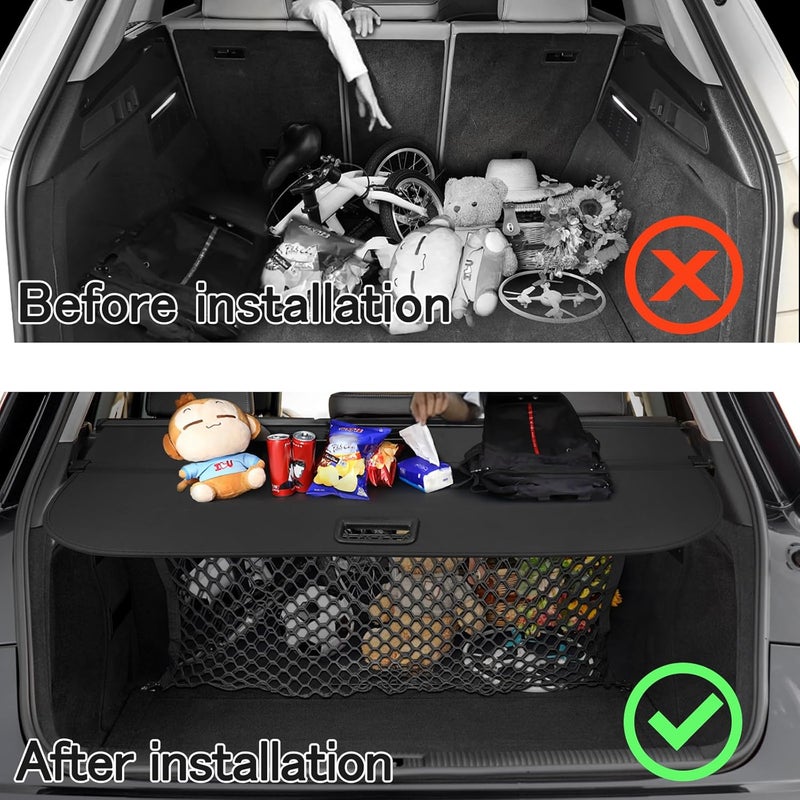Sze Cargo Cover for Audi Q5 SQ5 2018-2024 Accessories Retractable Trunk Cover Black Rear Trunk Security Cover Shielding Shade Waterproof-New Upgrade (Not for Sportback) - Image 5